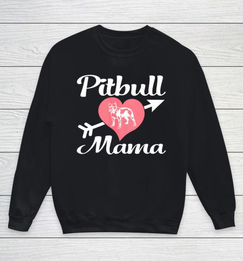 Dog Mom Shirt Pitbull Mama Shirt Pit bull Lover Owner Gifts Dog Pittie Mom (2) Youth Sweatshirt