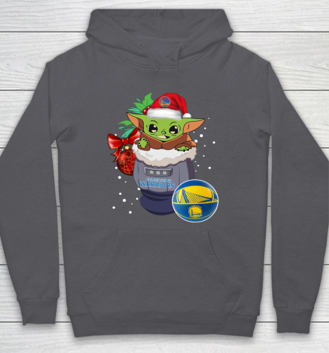 Golden State Warriors Christmas Baby Yoda Star Wars Funny Happy NBA Hoodie 7