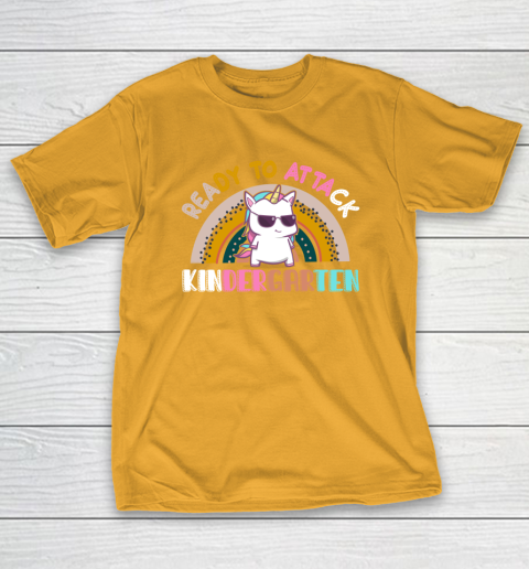Back to school shirt Ready To Attack Kindergarten Unicorn T-Shirt 12
