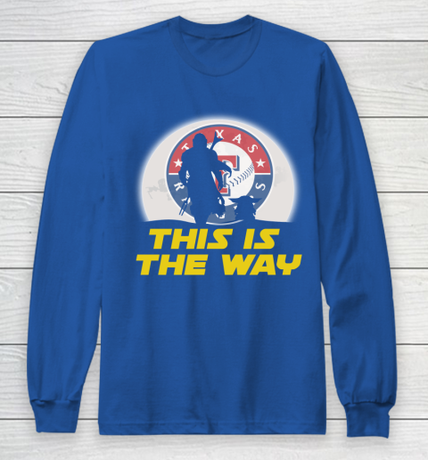 Texas Rangers MLB Baseball Star Wars Yoda And Mandalorian This Is The Way Long Sleeve T-Shirt 6