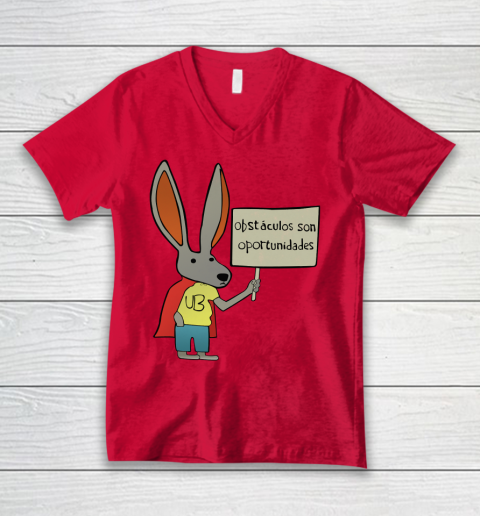 Rick Flag Shirt  Ultra Bunny with a Sign V-Neck T-Shirt 3