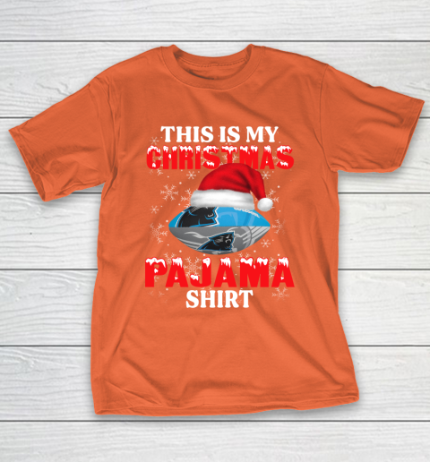 Carolina Panthers This Is My Christmas Pajama Shirt NFL T-Shirt 4