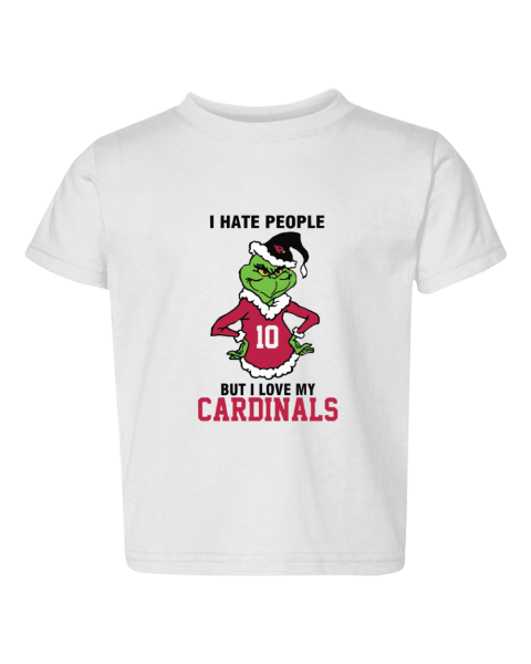 I Hate People But I Love My Cardinals Arizona Cardinals NFL Teams Toddler Tee