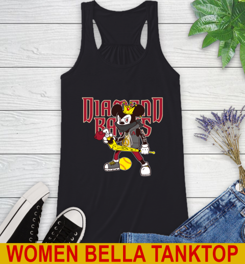 Arizona Diamondbacks MLB Baseball Mickey Peace Sign Sports Racerback Tank 2