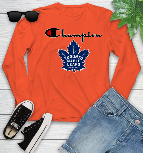NHL Hockey Toronto Maple Leafs Champion Shirt Youth Long Sleeve 2