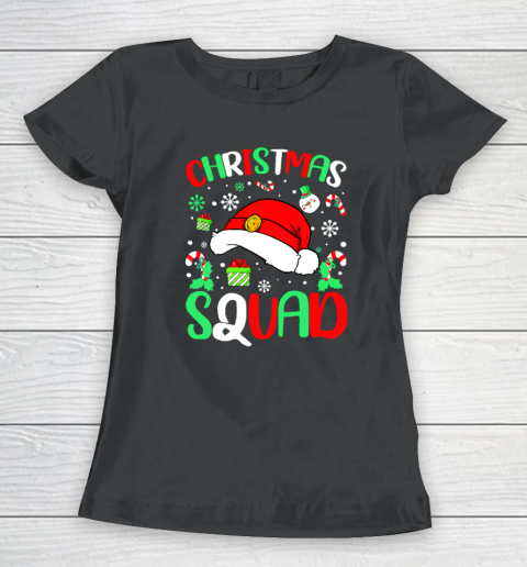 Christmas Squad Santa Hat Family Matching Pajama Xmas Women's T-Shirt