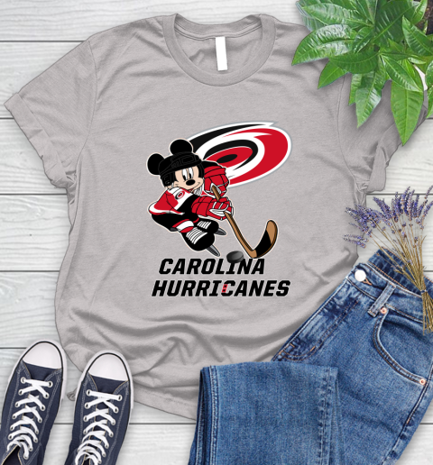 NHL Carolina Hurricanes Mickey Mouse Disney Hockey T Shirt Women's T-Shirt 10