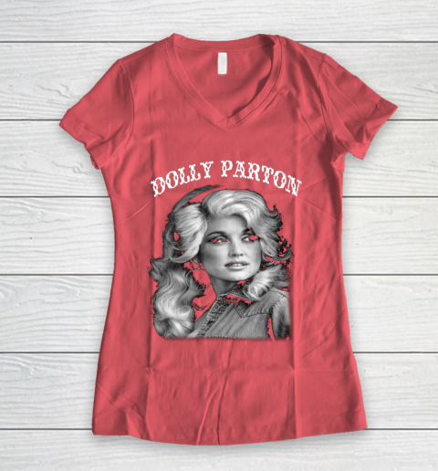 Dolly Parton Classic Vintage Women's V-Neck T-Shirt 4