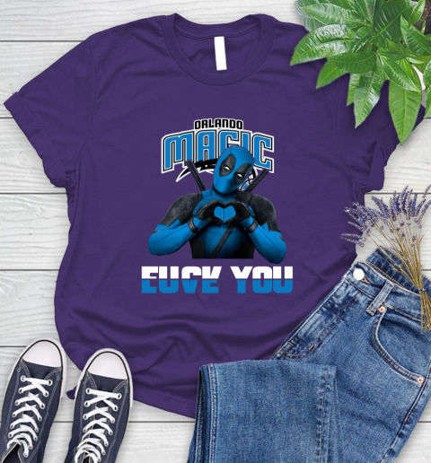 NBA Orlando Magic Deadpool Love You Fuck You Basketball Sports Women's T-Shirt 4