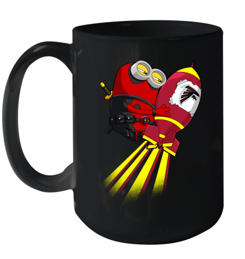 NFL Football Atlanta Falcons Deadpool Minion Marvel Shirt Ceramic Mug 15oz