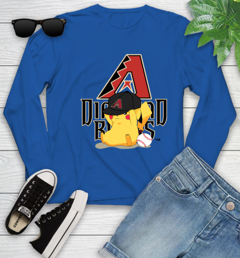MLB Pikachu Baseball Sports Arizona Diamondbacks Youth Long Sleeve 9
