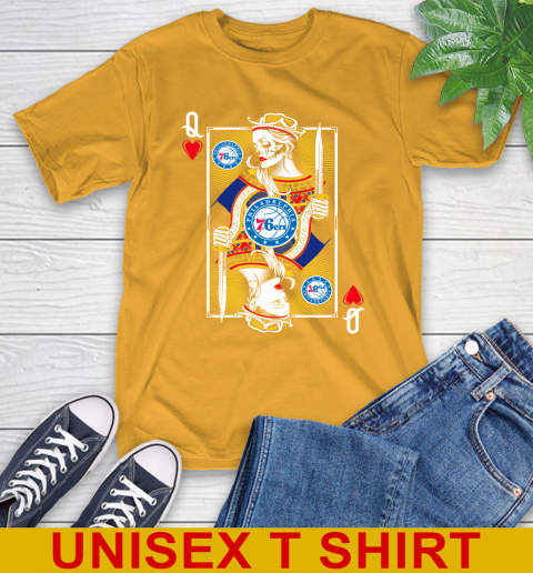 NBA Basketball Philadelphia 76ers The Queen Of Hearts Card Shirt T-Shirt 2