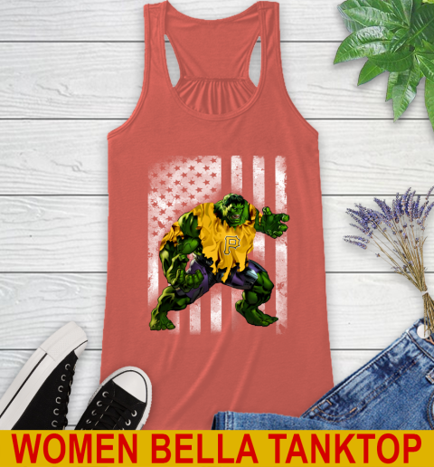 Pittsburgh Pirates Hulk Marvel Avengers MLB Baseball American Flag Racerback Tank 3