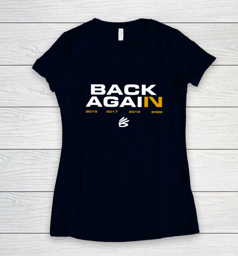 Steph Curry Back Again Women s V Neck T Shirt