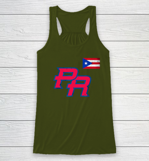 Puerto Rico 2023 Baseball Flag Pride red Boricua Puerto Rico Racerback Tank 2
