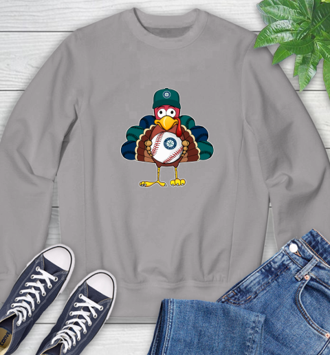 Seattle Mariners Turkey thanksgiving Sweatshirt 5