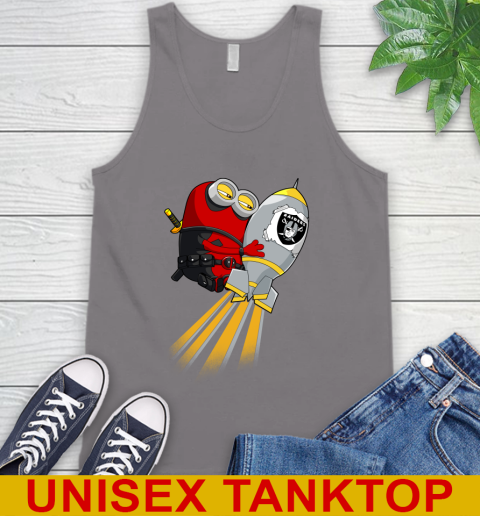 NFL Football Oakland Raiders Deadpool Minion Marvel Shirt Tank Top 6