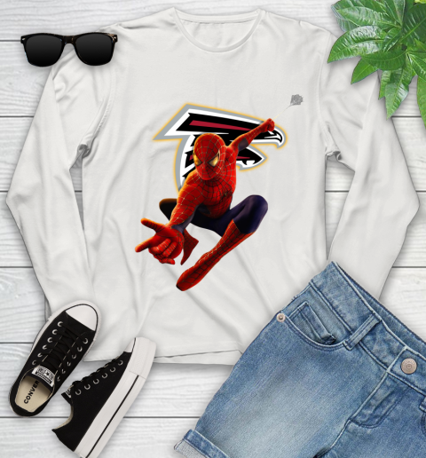 NFL Spider Man Avengers Endgame Football Atlanta Falcons Youth Long Sleeve 12