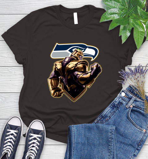 NFL Thanos Avengers Endgame Football Sports Seattle Seahawks Women's T-Shirt 8