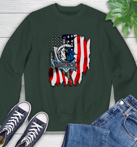 Dallas Mavericks NBA Basketball American Flag Sweatshirt 12