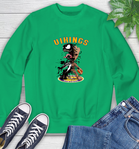 NFL Minnesota Vikings Football Venom Groot Guardians Of The Galaxy Sweatshirt 6