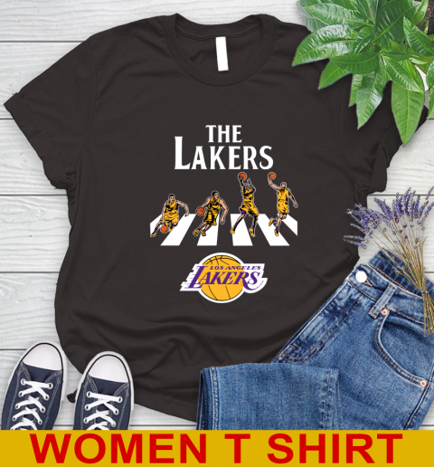 NBA Basketball Los Angeles Lakers The Beatles Rock Band Shirt Women's T-Shirt 9