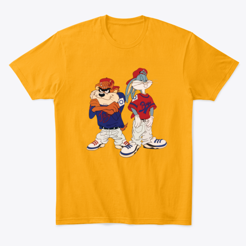 2blo bugs and taz kriss kross tshirt classic t shirt 2 front gold