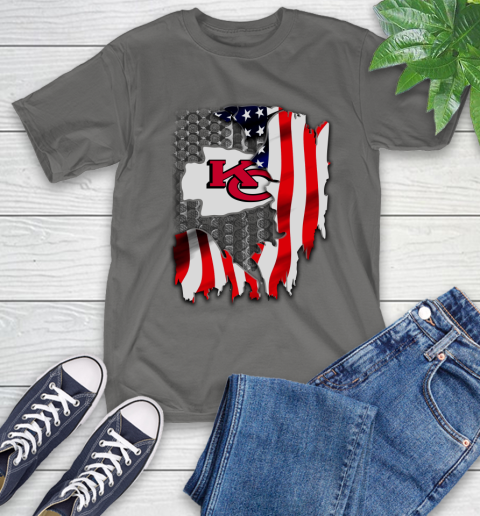 Kansas City Chiefs NFL Football American Flag T-Shirt 10