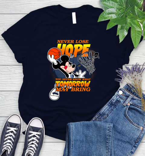 Memphis Grizzlies NBA Basketball Mickey Disney Never Lose Hope Women's T-Shirt 2