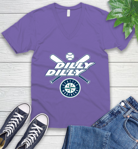 MLB Seattle Mariners Dilly Dilly Baseball Sports V-Neck T-Shirt 10