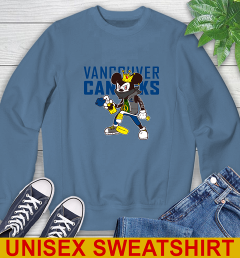 Vancouver Canucks NHL Hockey Mickey Peace Sign Sports Sweatshirt 8