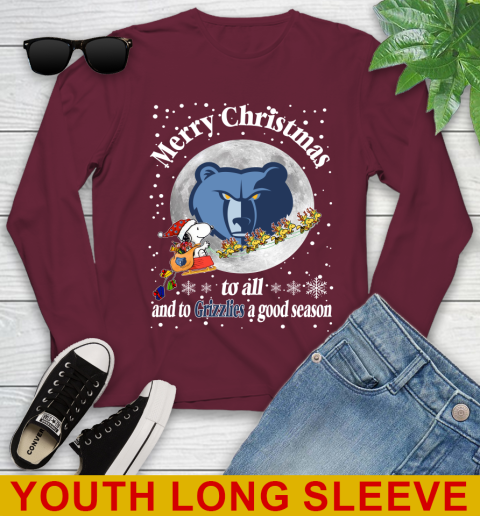 Memphis Grizzlies Merry Christmas To All And To Grizzlies A Good Season NBA Basketball Sports Youth Long Sleeve 6