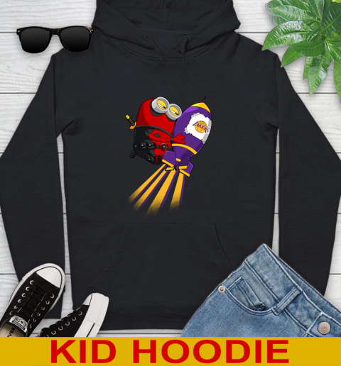 NBA Basketball Los Angeles Lakers Deadpool Minion Marvel Shirt Youth Hoodie