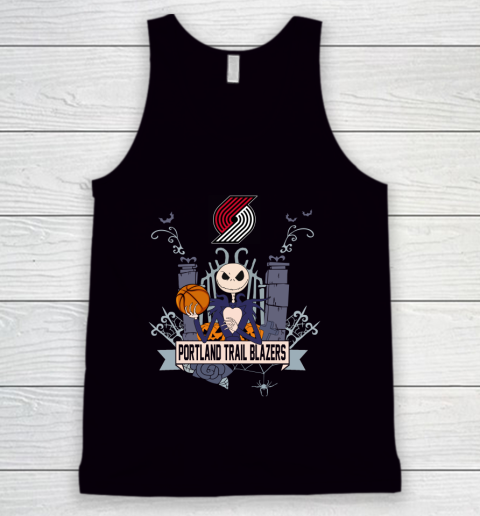 NBA Portland Trail Blazers Basketball Jack Skellington Halloween Tank Top