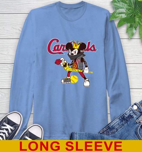 St.Louis Cardinals MLB Baseball Mickey Peace Sign Sports Long Sleeve T-Shirt 11