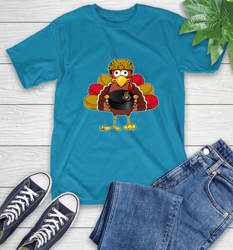 Ottawa Senators Turkey Thanksgiving Day T-Shirt 8