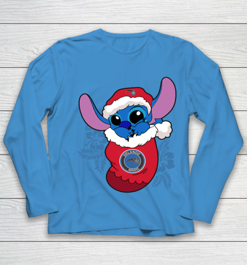 Orlando Magic Christmas Stitch In The Sock Funny Disney NBA Youth Long Sleeve 7