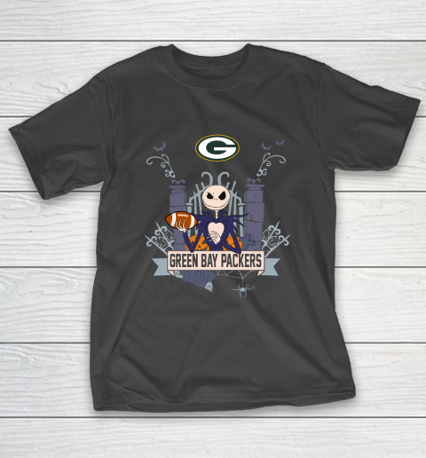 NFL Green Bay Packers Football Jack Skellington Halloween T-Shirt