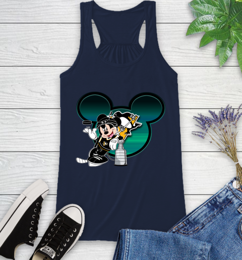 NHL Pittsburgh Penguins Stanley Cup Mickey Mouse Disney Hockey T Shirt Racerback Tank 12