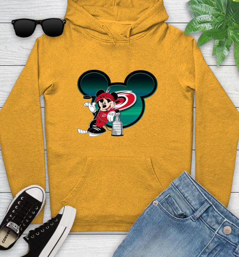 NHL Carolina Hurricanes Stanley Cup Mickey Mouse Disney Hockey T Shirt Youth Hoodie 3