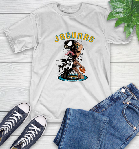 NFL Jacksonville Jaguars Football Venom Groot Guardians Of The Galaxy T-Shirt