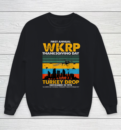 Wkrp Turkey Drop Shirt Turkey Drop T Shirt Turkey Drop Retro Youth Sweatshirt
