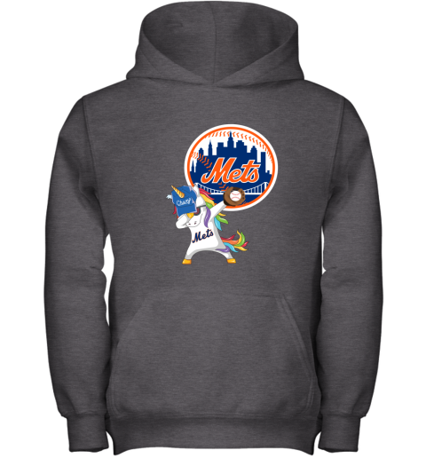 Hip Hop Dabbing Unicorn Flippin Love New York Mets Youth Hoodie