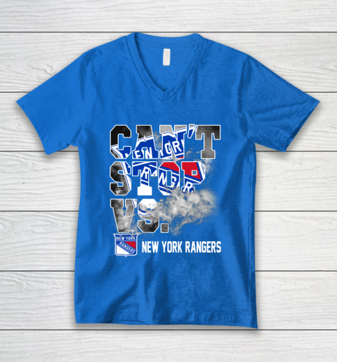 NHL New York Rangers Hockey Can't Stop Vs V-Neck T-Shirt 5