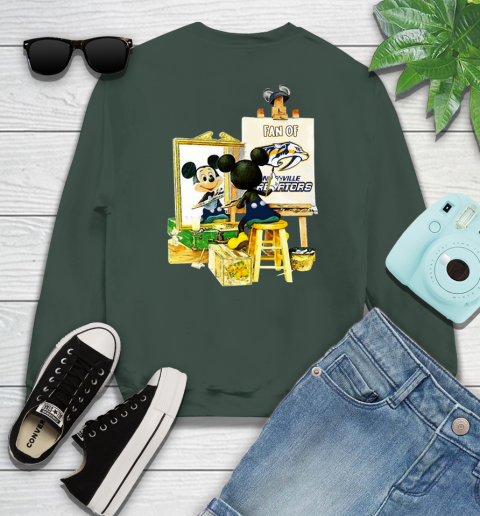 NHL Hockey Nashville Predators Mickey Drawing Shirt 36