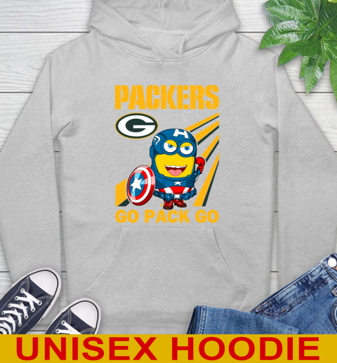 NFL Football Green Bay Packers Captain America Marvel Avengers Minion Shirt Hoodie 6