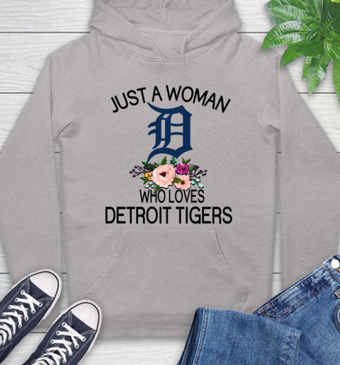 MLB Just A Woman Who Loves Detroit Tigers Baseball Sports Hoodie 10
