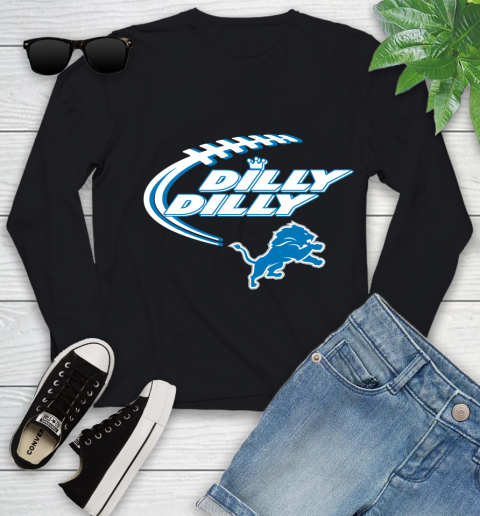 NFL Detroit Lions Dilly Dilly Football Sports Youth Long Sleeve 2