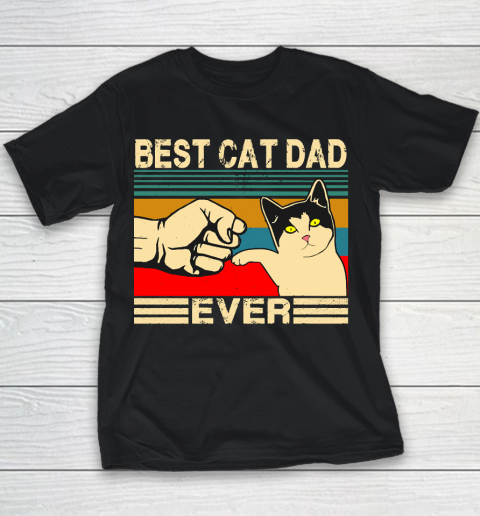 Father's Day Funny Gift Ideas Apparel  Best Cat Dad Ever Funny Cat Daddy Father Day Gift T Shirt Youth T-Shirt