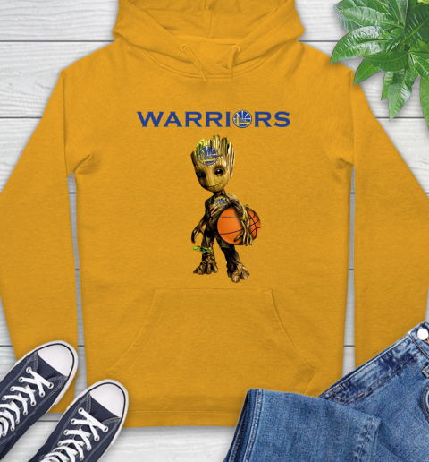 Golden State Warriors NBA Basketball Groot Marvel Guardians Of The Galaxy Hoodie 3